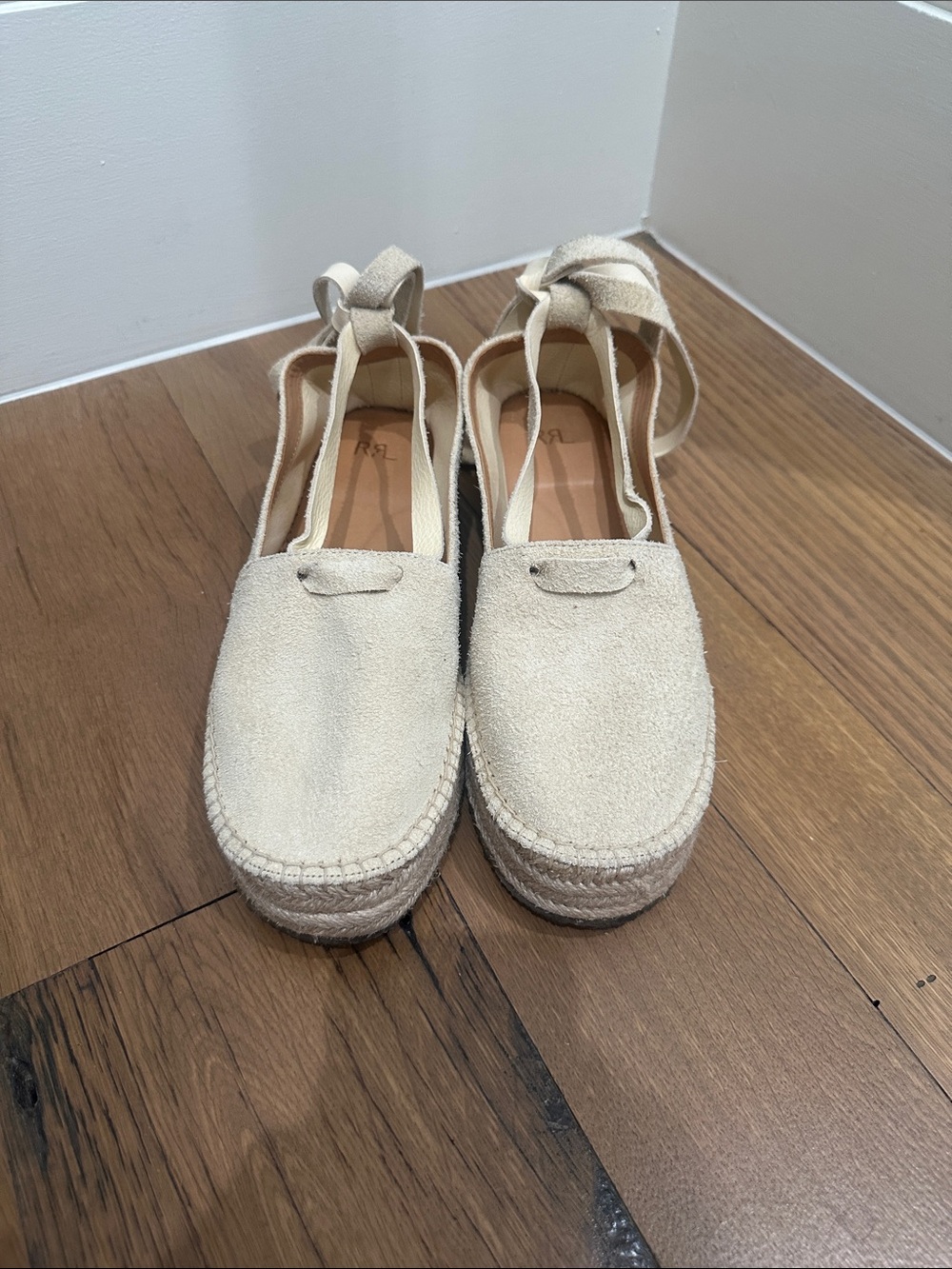 Ralph Lauren Neutral Espadrille Platform Slingback Women’s Shoes